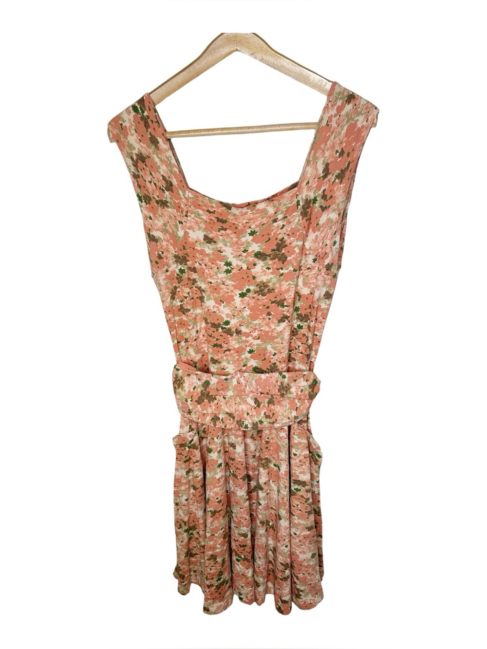 Effie’s Heart Sonnet Dress Size 2X Penny Lane Floral Print Square Neck Pockets